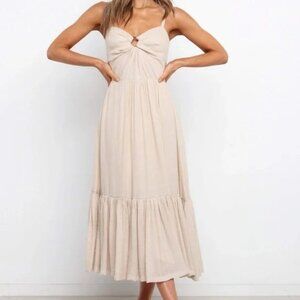 Petal & Pup Womens 6 Mccartin Dress Beige Coastal Prairie Beachy Vacation Summer